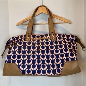 Stella & Dot The Jet Set‎ Weekender Fish Print Duffle Bag Vacay Overnight Pisces